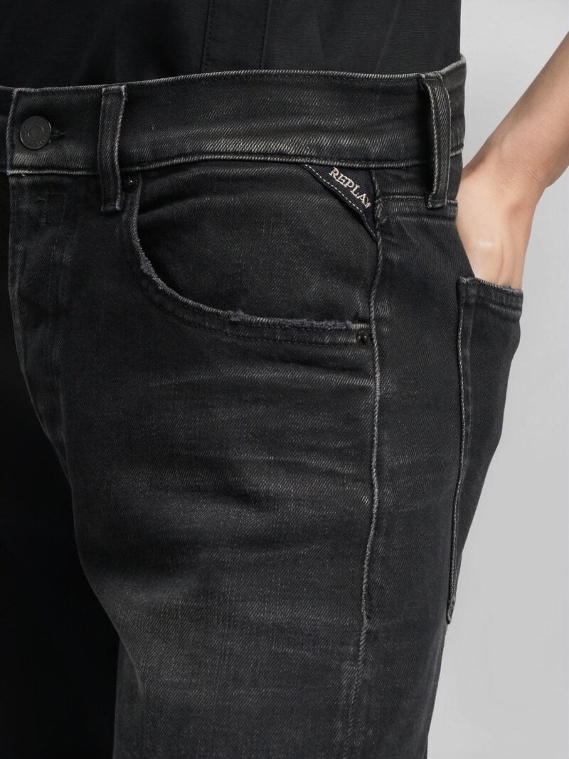 aubry boy fit 11oz comfort black denim