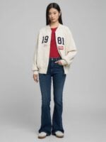 joella flared 11oz modal dark blue power stretch denim