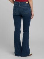 joella flared 11oz modal dark blue power stretch denim