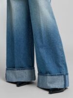 nalaja wide leg 11oz medium blue denim
