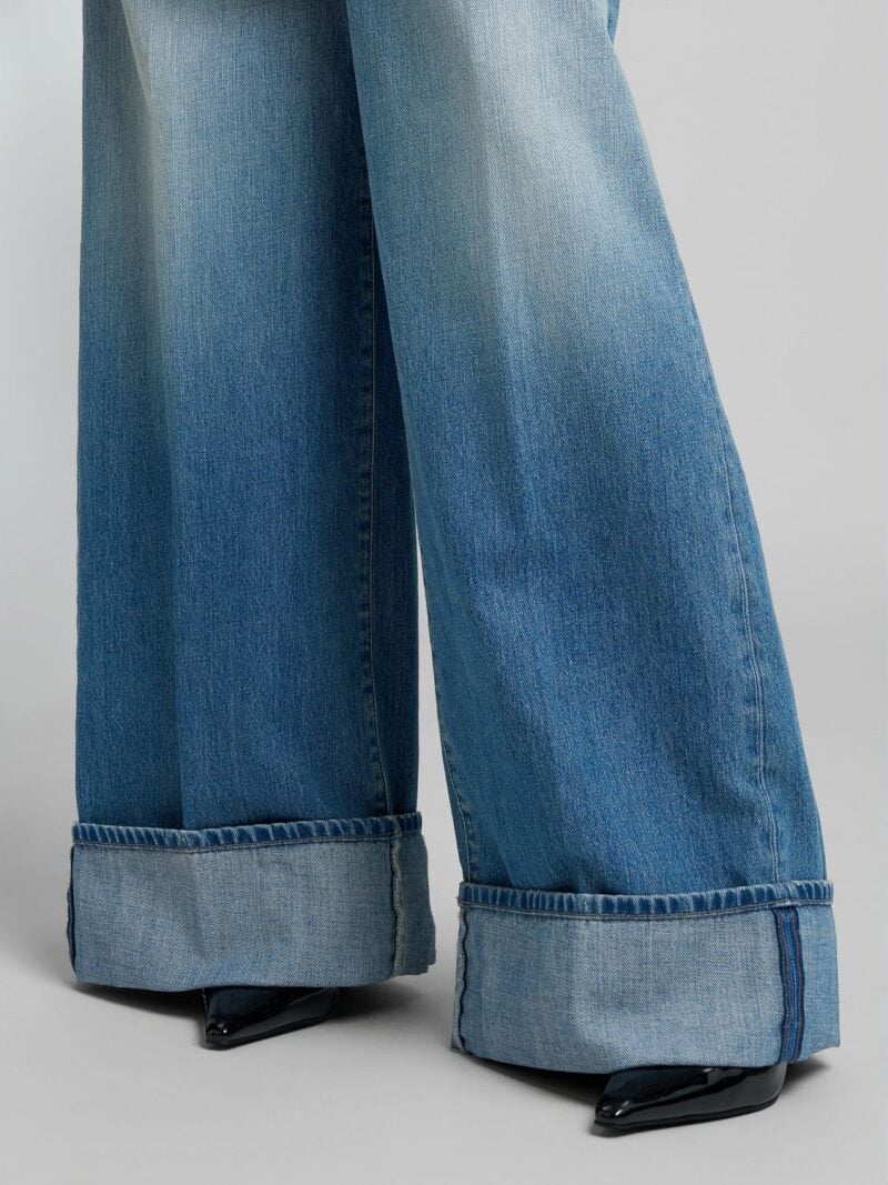 nalaja wide leg 11oz medium blue denim