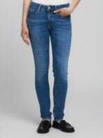 new luz 11oz power stretch modal medium blue denim