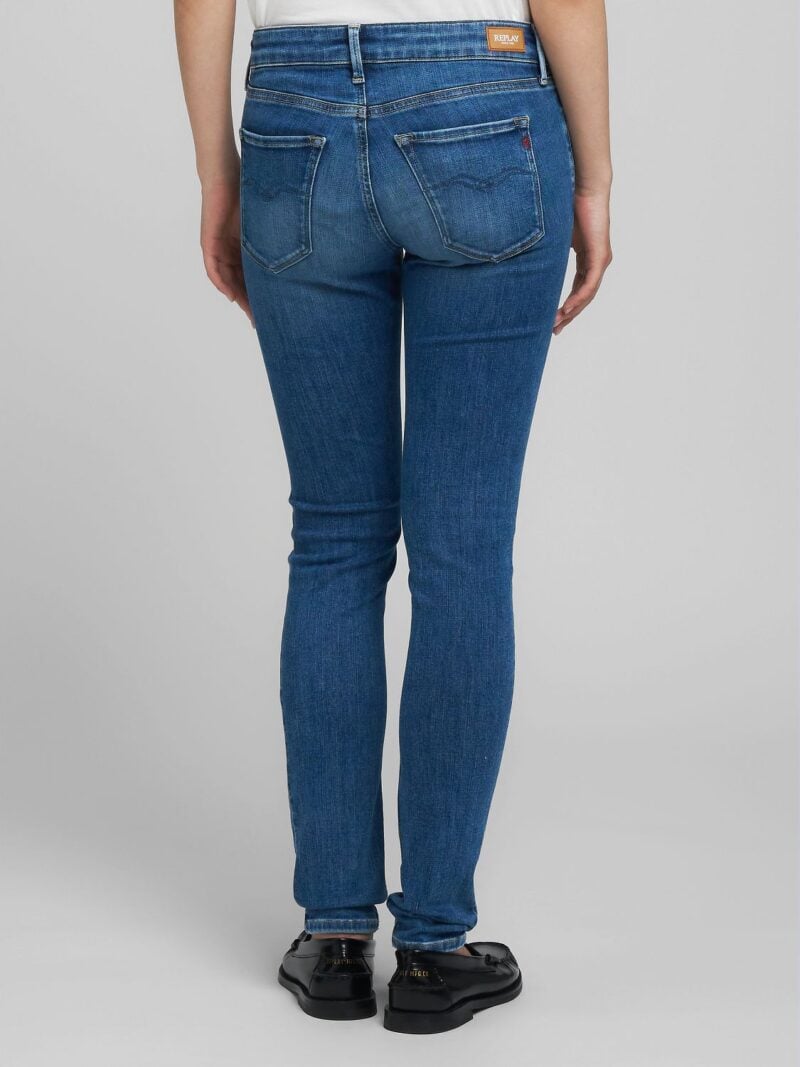 new luz 11oz power stretch modal medium blue denim
