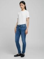 new luz 11oz power stretch modal medium blue denim