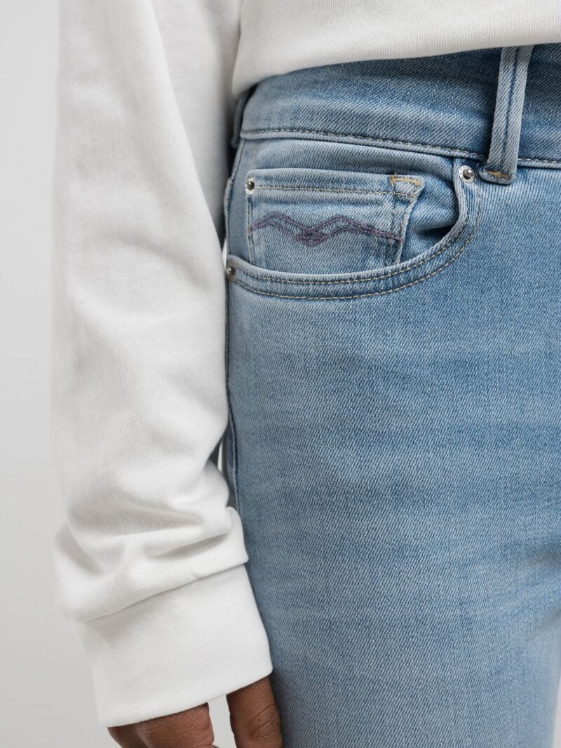 new luz flared fit bootcut 11oz light blue denim