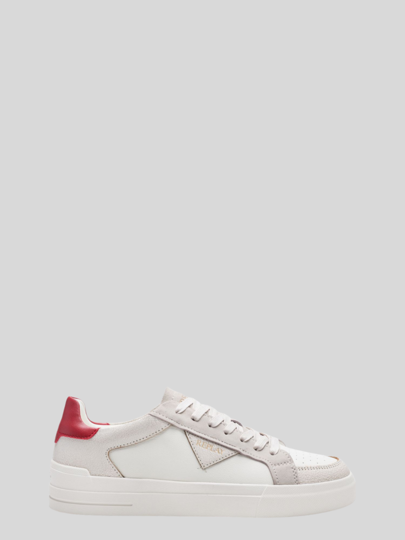 evan edit suede ecru red