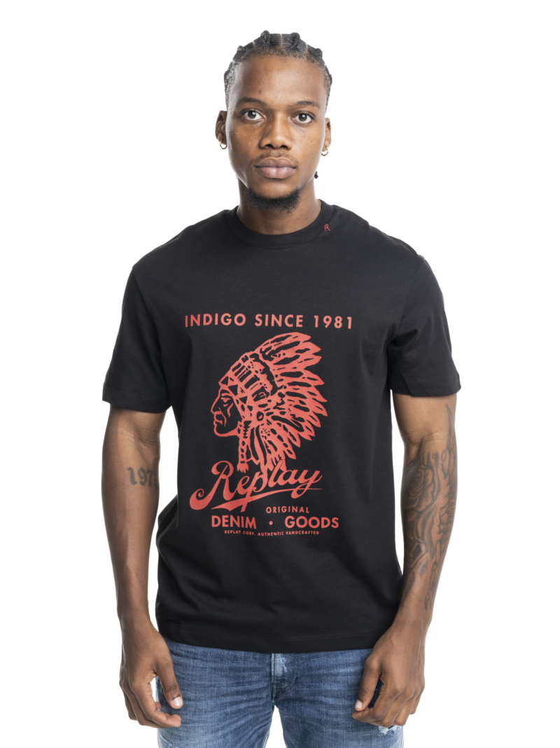 natural white cotton jersey t shirt with print (copy)