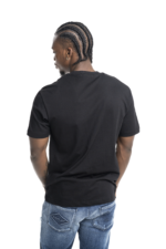 natural black cotton jersey t shirt with print